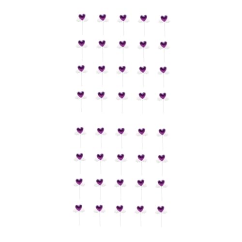 Toyvian 2 Sätze Kucheneinsatz Kuchenverzierung Herzkuchen Herz Flügel Picks Dessert-topper Dessert-cupcake-topper Flügel Cupcake Topper Herz-cupcake-topper Und Tuch 20 Stück * 2 von Toyvian