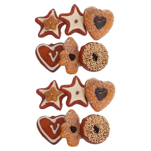 Toyvian 2 Sätze Künstliche Weihnachtskekse Realistische Künstliche Schokoladenkekse Teilig Simulierter Dessert Deko Leichte Küchenrequisiten Langlebige Pflegeleichte Lebensmittelmodelle von Toyvian