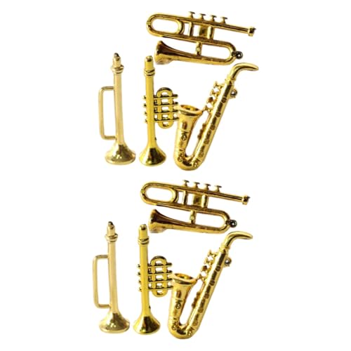 Toyvian 2 Sätze Mini-Saxophon Miniaturen Mini-trompete Dekorationen Winzig Puppe Entzückendes Miniaturspielzeug Dekoratives Mini-Instrument Golden Plastik 4 Stücke * 2 Toyvian 2 Sätze Mini-Saxophon Miniaturen Mini-trompete Dekorationen Winzig Puppe Entzückendes Miniaturspielzeug Dekoratives Mini-Instrument Golden Plastik 4 Stücke * 2 von Toyvian