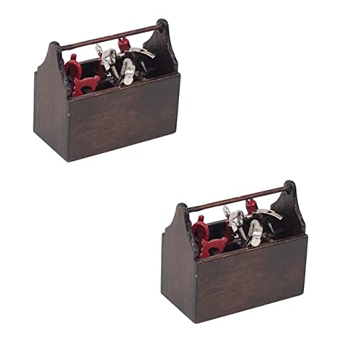 Toyvian 2 Sätze Puppenhaus-werkzeugkasten Miniatur Mini-szenen-Matching-Modell Mini-Familien-Toolbox-schmuck Mini-Familien-werkzeugkasten-Ornament Mini- -Toolbox-Modell Legierung Brown Toyvian 2 Sätze Puppenhaus-werkzeugkasten Miniatur Mini-szenen-Matching-Modell Mini-Familien-Toolbox-schmuck Mini-Familien-werkzeugkasten-Ornament Mini- -Toolbox-Modell Legierung Brown von Toyvian