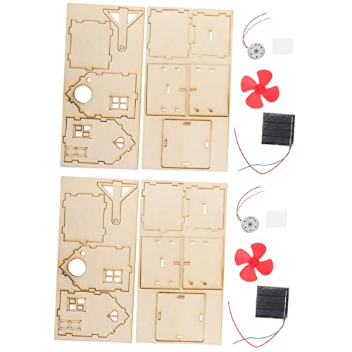 Toyvian 2 Sätze Solar Power DIY Bastelset für Teiliges für Wissenschaftliche Experimente mit Holzmaterialien Sicher und Einfach für Jungen und Mädchen für Freizeitgestaltung und von Toyvian