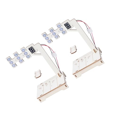 Toyvian 2 Sätze Stem Holzspielzeug Verkehrssignal Bausatz für DIY Ampel Modell Wissenschaftsset zur Verkehrserziehung Fördert Logisches Denken und Manuelle Geschicklichkeit von Toyvian