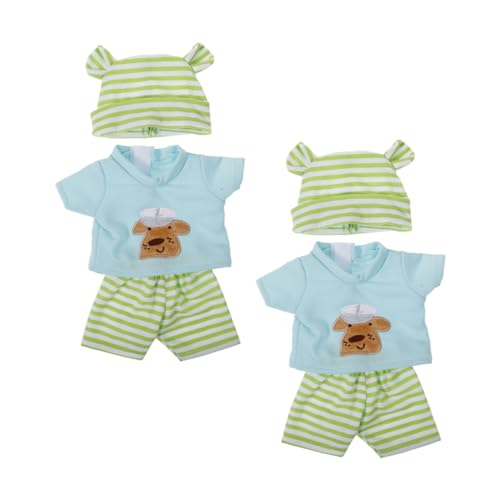 Toyvian 2 Satz Babypuppen Kleidung Baumwolle Gestreift mit Mütze Leicht zu Reinigen Puppenoutfits Spielhaus Zubehör für Rollenspiele und Spielspaß Toyvian 2 Satz Babypuppen Kleidung Baumwolle Gestreift mit Mütze Leicht zu Reinigen Puppenoutfits Spielhaus Zubehör für Rollenspiele und Spielspaß von Toyvian