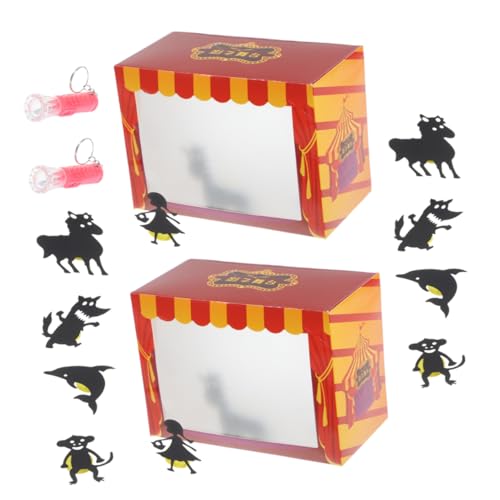 Toyvian 2 Satz DIY Schattenpuppentheater Set für Teiliges Interaktives Bastelset für Kreative Geschichtenerzählung Fördert Drama und Lernen Einfach zu Bedienen für Junge Erzähler von Toyvian