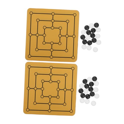 Toyvian 2 Satz Nine Men's Morris Klassisches Strategiespiel für Erwachsene Tragbares Brettspiel für Familienfeiern und Reisen für Logisches und Geduld Toyvian 2 Satz Nine Men's Morris Klassisches Strategiespiel für Erwachsene Tragbares Brettspiel für Familienfeiern und Reisen für Logisches und Geduld von Toyvian