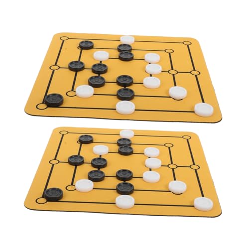 Toyvian 2 Satz Nine Men's Morris Tragbares Brettspiel für Familienversammlungen Erwachsene für Reisen und Partys Toyvian 2 Satz Nine Men's Morris Tragbares Brettspiel für Familienversammlungen Erwachsene für Reisen und Partys von Toyvian
