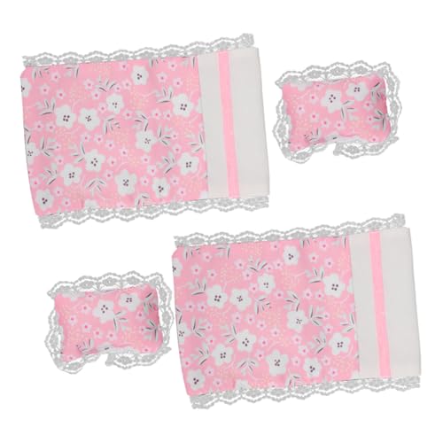 Toyvian 2 Satz Satz Puppenhausbettwäsche Puppenstubenmöbel Puppen Süßes Kissen Mini-Kissen Miniaturkissen Spielzeugmöbel Möbel Spielset Puppenmöbel Im Maßstab 1:6 Toy Dollhouse Möbel Stoff von Toyvian