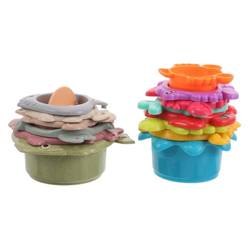 Toyvian 2 Sets Baby-Stapelbecher: Lernspielzeug, Montessori-Spielzeug für die Früherziehung zur Feinmotorik – Badespielzeug für Jungen und Mädchen Toyvian 2 Sets Baby-Stapelbecher: Lernspielzeug, Montessori-Spielzeug für die Früherziehung zur Feinmotorik – Badespielzeug für Jungen und Mädchen von Toyvian