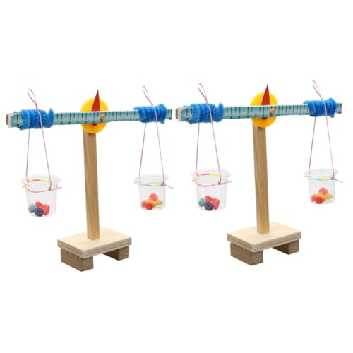 Toyvian 2 Sets Maßstabsgetreue Mini Spielzeuge Für Kinder 3D Puzzle Denkaufgabe Durchsichtiger Eimer Spielzeug Für Kleinkinder Mathe Gleichgewicht Kinderspielzeug Holzspielzeug von Toyvian