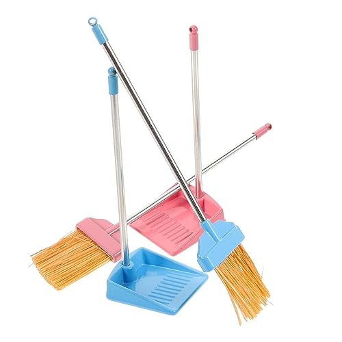 Toyvian 2 Sets Mini Hausdekor Zubehör Modelle Puppenhausmöbel Kehrschaufel Ornament Dekorationen Besen Mini Möbelmodell Mini Hausdekore Spielhaus Zubehör Miniaturen Kunststoff von Toyvian