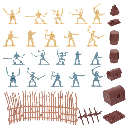 Toyvian 2 Sets Plastikarmeefiguren: Mittelalterliche Piratenritter-Actionfigur – Spielzeugsoldaten-Armee-Spielset für kreatives Spielen und Party-Abenteuer für Kinder Toyvian 2 Sets Plastikarmeefiguren: Mittelalterliche Piratenritter-Actionfigur – Spielzeugsoldaten-Armee-Spielset für kreatives Spielen und Party-Abenteuer für Kinder von Toyvian