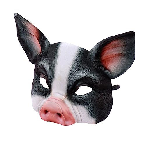 Toyvian 2 Stk Schweinemaske Lustig Neuartige Schweine-latexmaske Gruselige Schweinemaske Halloween- -maske Schweinemaske Mit Halbem Gesicht Realistische Schweinemaske Tier Cosplay von Toyvian