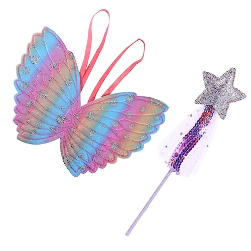Toyvian 2 Stück 1 Satz Kostüm Requisiten Kostüme blinken Ballettröckchen Fairy Wand Halloween Kleider für Kleidung cotueme zubehör stylischer Feenstab Tuch Violett von Toyvian