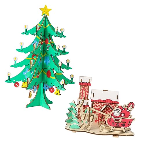 Toyvian 2 Stück 3D-Stereo-Weihnachtsbaum-Modell-Puzzle Holzpuzzle Für Jungen Kinderpuzzles Aus Holz Holzpuzzles Für Hölzern Toyvian 2 Stück 3D-Stereo-Weihnachtsbaum-Modell-Puzzle Holzpuzzle Für Jungen Kinderpuzzles Aus Holz Holzpuzzles Für Hölzern von Toyvian