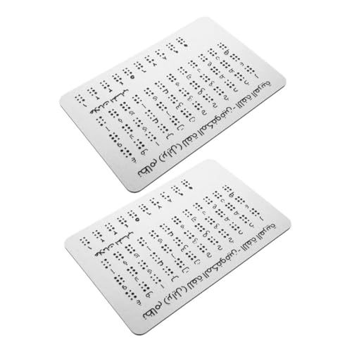 Toyvian 2 Stück Arabisches Braille Alphabet Lernboard mit Erhöhten Punkten Tragbares Lernhilfsmittel für Montessori Bildungswerkzeug für Schule und Zuhause von Toyvian