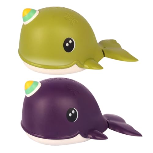 Toyvian 2 Stück Badespielzeug Badespielzeug Wasserspielzeug Interessantes Walspielzeug Badespielzeug Kompaktes Walspielzeug Badewannenspielzeug Cartoon Badespielzeug von Toyvian