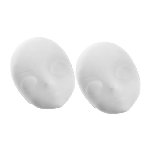 Toyvian 2 Stück DIY Weiße PVC Fuchsgesicht Masken Blank zum Bemalen Leichte Komfortable Vollgesichts Masken für Maskenball Halloween Party Cosplay und Kreative Bastelprojekte von Toyvian