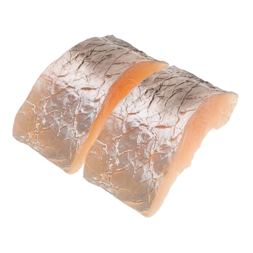 Toyvian 2 Stück Dekorative Fischmodelle für Küchen Fotografie Partys und Simulation Lebensnahe Essensprops für Kreative Anwendungen von Toyvian