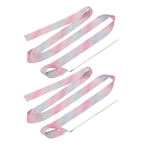 Toyvian 2 Stück Dekorative Tanzbänder Rosa Bänder Sensorische Regenbogen Tanzbänder Für Tanzbänder Sticks Tanzbänder Für Tanzbänder Dekoratives Polyester von Toyvian