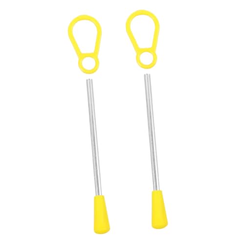 Toyvian 2 Stück Dreieckige Eisenteile Stöcke Für Musikinstrumente Dreieckige Eisenstricker Hammerstock Zubehör Für Musikinstrumente Performance-stricker Yellow Plastik von Toyvian