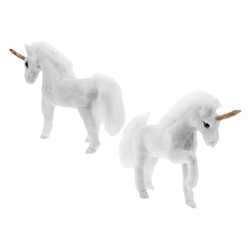 Toyvian 2 Stück Einhorn Figuren aus Künstlichem Fell Realistische Tierornamente für Wohnraumdekoration Vielseitig als Foto Requisiten Leichte Handliche Miniatur Deko für Zuhause und Büro Toyvian 2 Stück Einhorn Figuren aus Künstlichem Fell Realistische Tierornamente für Wohnraumdekoration Vielseitig als Foto Requisiten Leichte Handliche Miniatur Deko für Zuhause und Büro von Toyvian