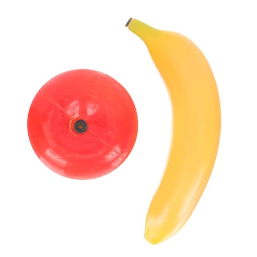 Toyvian 2 Stück Fruchtförmige Musikinstrumente Percussion Shaker für Frühe Bildung Obst Shaker in Apfel und Banane Form Sicher und Leicht Spielend für Eltern Junge Mädchen Interaktion von Toyvian