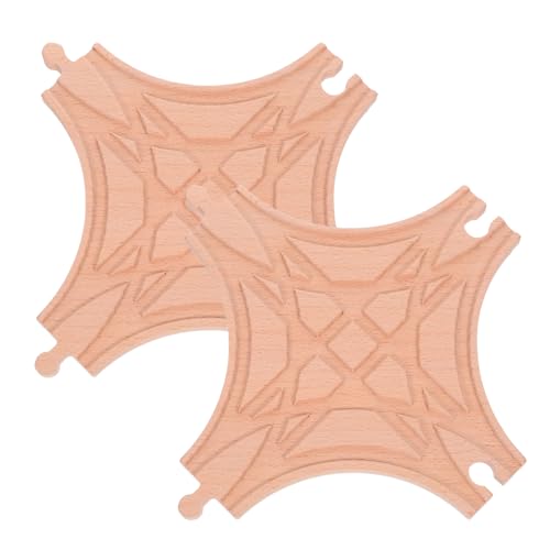 Toyvian 2 Stück Gleiszubehör Holzzug Bahngleise Holz Gleisverbinder Gebogene Spur Spurausdehnung Holz Bahngleisbrücke Aus Für Hölzern Khaki von Toyvian