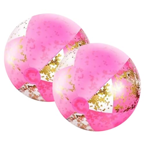 Toyvian 2 Stück Glitzernder Wasserball Riese Schwimmbad Kinderspielzeug Strandbälle Mit Pailletten Lernspielzeug Für Ball Wasserbälle Mit Pailletten Pool-strandball Pvc von Toyvian