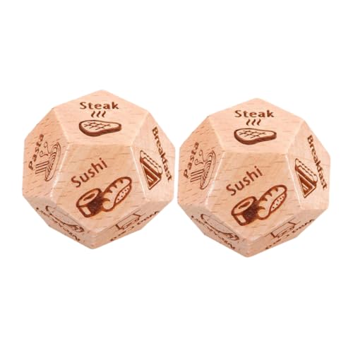 Toyvian 2 Stück Gourmet-sieb Essen Mehrseitige Taschenwürfel Nacht-Date- Einzigartige Partywürfel Spiel-Requisiten Lebensmittelentscheidungswürfel Hölzern Light Brown Toyvian 2 Stück Gourmet-sieb Essen Mehrseitige Taschenwürfel Nacht-Date- Einzigartige Partywürfel Spiel-Requisiten Lebensmittelentscheidungswürfel Hölzern Light Brown von Toyvian