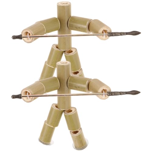 Toyvian 2 Stück Handgemachtes Bambus Puppenspielzeug aus Robustem Material Kognitives Bastelset für Schnelles Tischspiel Geschicklichkeit und Sozialer Interaktion von Toyvian