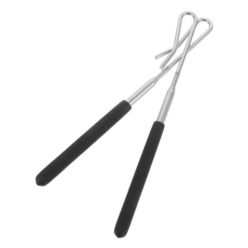 Toyvian 2 Stück Handpuppen-Joystick interaktive Puppen Handpuppenstangen Marionettensteuerstangen Puppenwerkzeuge Handpuppenzubehör Puppenstab aus Metall Puppengriffe Rostfreier Stahl von Toyvian