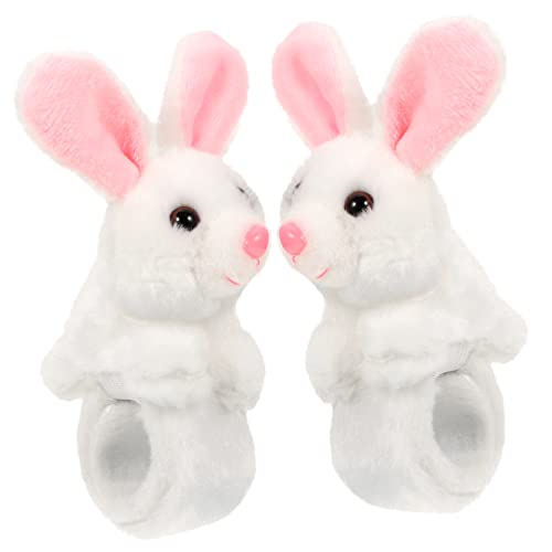 Toyvian 2 Stück Hasen Slap Bracelet Plüschtiere Armband für Geburtstagsfeiern Kuschelfreunde und Geschenkideen für Jungen und Mädchen von Toyvian