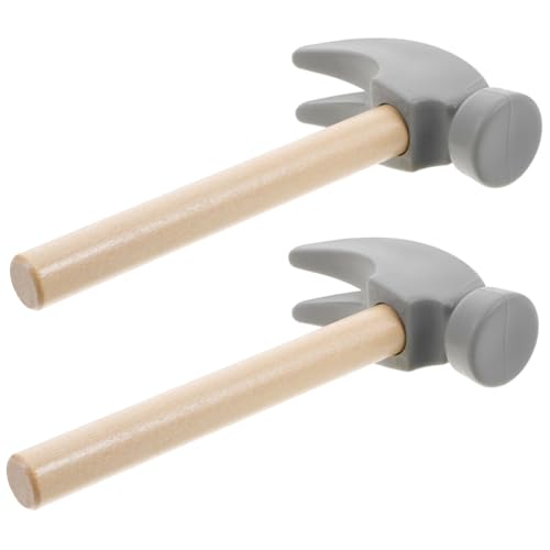 Toyvian 2 Stück Holzhammer für Kleines Hammer Werkzeug mit Rutschfestem Griff Multifunktionales Mallet für Spielerisches Gestalten und Spielerisches Lernen Geeignet für Kleinkinder von Toyvian