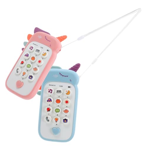 Toyvian 2 Stück Interaktives Smartphone mit Musik und Lernfunktionen für Kleinkinder für Geburtstagsfeiern für Jungen und Mädchen von Toyvian