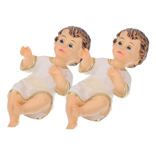 Toyvian Miniatur-Statue Baby Jesus Figur Harz Handwerk Krippe Set Dekorationen Toyvian Miniatur-Statue Baby Jesus Figur Harz Handwerk Krippe Set Dekorationen von Toyvian