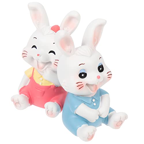 Toyvian 2 Stück Kaninchen Figuren Niedliche Cartoon Deko für Schreibtisch und Ostern als für Dekoration für Garten Toyvian 2 Stück Kaninchen Figuren Niedliche Cartoon Deko für Schreibtisch und Ostern als für Dekoration für Garten von Toyvian