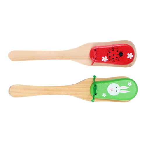 Toyvian 2 Stück Kastagnetten Musical Klöppel kinderinstrumente musikinstrumente Music Instruments for Rhythmusinstrumente Holzinstrumente Leistung Kastagnette hölzern von Toyvian