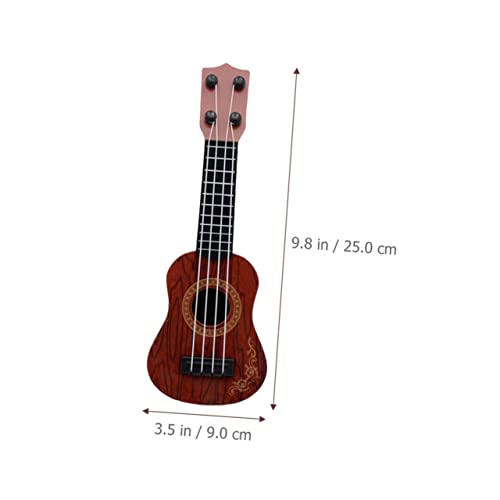 Toyvian 2 Stück Kinderspielzeug Ukulele Teiliges Gitarre für Robustes Kunststoffmodell Gelb und Braun Pädagogisches Musikinstrument für Frühe Musikalische von Toyvian