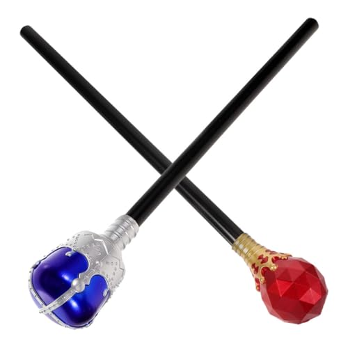 Toyvian 2 Stück Königszepter Halloween-Partygeschenke Kostüm matschiges LED-Schaum-Leuchtstäbe Halloween Props Halloween Accessories dekorativer Zepterstab Cosplay- Plastik von Toyvian