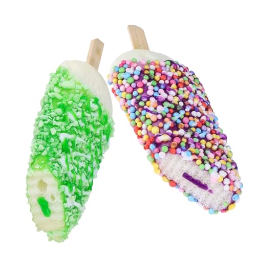 Toyvian 2 Stück Künstliches Eiscreme Modell Realistische Simulation Eistüten Deko Prop für Party Fotografie Bakery Shop Geeignet Stabile Materialien Lebensnahe Dessert Nachbildung ohne von Toyvian