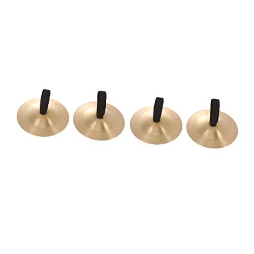 Toyvian 2 Stück Kupfer Fingerzimbeln Set Percussion Instrument aus Hochwertigem Kupfer Klarer Robust für Musikförderung Eltern Junge Mädchen Spiel Tanz und Party von Toyvian