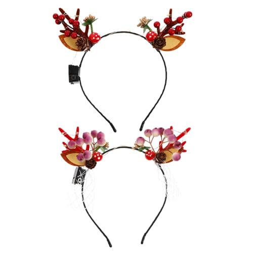 Toyvian 2 Stück Leuchtendes Rentier Geweih Haarreif Kreatives Weihnachts Haarband für Mädchen Komfortabel Leicht für Festliche Partys und Karneval Modisches Accessoire Toyvian 2 Stück Leuchtendes Rentier Geweih Haarreif Kreatives Weihnachts Haarband für Mädchen Komfortabel Leicht für Festliche Partys und Karneval Modisches Accessoire von Toyvian