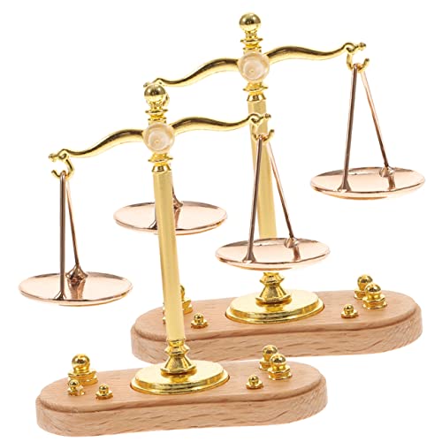 Toyvian Miniatur-waagen-Set – 2 Stück Metallwaagen Für Puppenhaus-Dekoration Miniatur- -zubehör Toyvian Miniatur-waagen-Set – 2 Stück Metallwaagen Für Puppenhaus-Dekoration Miniatur- -zubehör von Toyvian