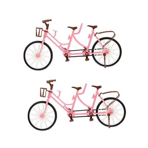 Toyvian 2 Stück Mini Doppel Sitz Fahrrad Modell Kinderfahrrad Zubehör Teiliges Puppensitz Fahrrad Geeignet als Desktop Dekoration und Lernspielzeug von Toyvian