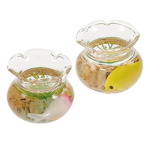 Toyvian 2 Stück Mini Koi Glas Miniatur Zubehör Fischdeckel Aquarium Baubehälter Puppenhaus Miniaturen Dekorative Schüssel Miniaturen Basteln Dekorationen Esszimmer Toyvian 2 Stück Mini Koi Glas Miniatur Zubehör Fischdeckel Aquarium Baubehälter Puppenhaus Miniaturen Dekorative Schüssel Miniaturen Basteln Dekorationen Esszimmer von Toyvian