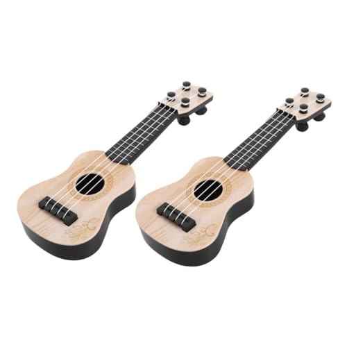 Toyvian 2 Stück Mini Saiten Ukulele für Tragbares Musikinstrument für Anfänger Lernspielzeug für Kleinkinder und Reisen von Toyvian
