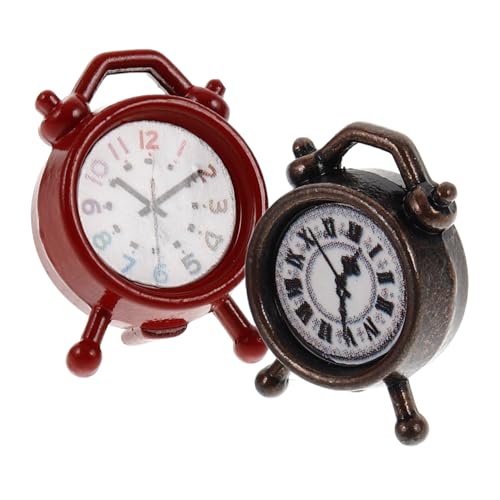Toyvian 2 Stück Mini-zubehör Für Puppen Mini-puppenhausmöbel Mini-puppenhauszubehör Puppenhaus-miniaturen Dollhouse Decor Winziges Zeug Miniaturen Zum Basteln Minifiguren Legierung von Toyvian