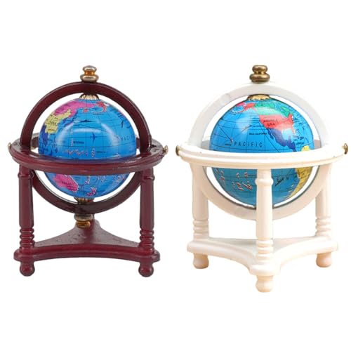 Toyvian 2 Stück Miniatur Erdmodell Miniatur Für Erdglobus Für Puppenhaus Kleiner Zum Lernen Dekoration von Toyvian