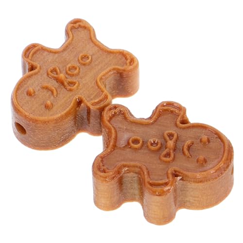 Toyvian 2stücke Mini Holzfiguren Lebkuchenmann Für Weihnachtsdekoration Niedliche Miniaturen Für Bastelprojekte Puppenstuben Und Kreative von Toyvian