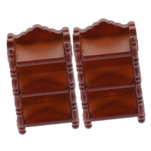 Toyvian 2 Stück Miniatur Puppenhaus Möbel Teilig Holz Nachttisch Schmal für Schlafzimmer Puppenbett Zubehör Kompakter Natürlicher Mini Beistelltisch Langlebig für Puppenhaus Dekoration von Toyvian